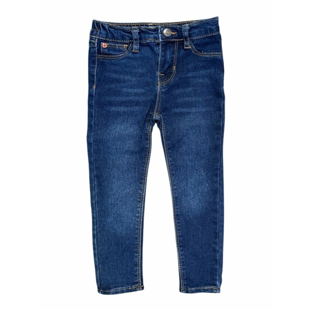 Hudson Jeans Kids Girls 3T Dark Wash Blue Skinny Jeans Stretch Denim Designer